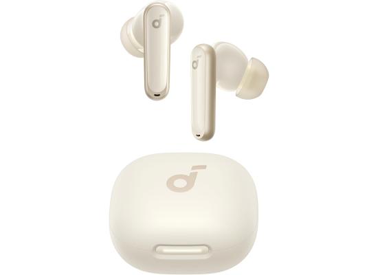 Anker Soundcore P40i Bluetooth Headphones, 11mm Drivers, Adaptive ANC, 6 Mics, AI Clear Calls, Wireless Charging Compatible, BT5.3, IPX5 Water-Resistant, up to 60H Playtime, Built-In Phone Stand - Oat White